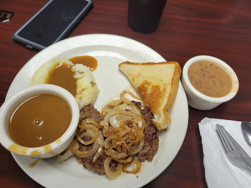 Hamburger Steak and Mashed Potatoes with Gravy